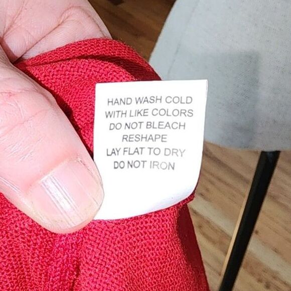 Elementz Women's Red Velvet Ruffle Knit Top Cardigan Size M - Picture 7 of 8